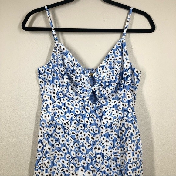 Anthropologie Hutch Jumpsuit Ditsy Daisy Floral Blue White Small - Picture 4 of 11